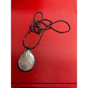 DESCRIPTION  QVC Joan Rivers Pink Pave' Encrusted Teardrop Necklace